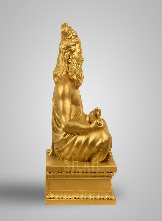 SILAII Thiruvalluvar Sculpture - 6 Inch | Gold Colour Statue Home Decor & Cultural Gifting - Image 4